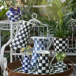 Royal Check Enamel Large Vase