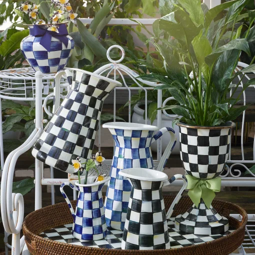 Royal Check Enamel Large Vase