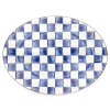 Royal Check Enamel Oval Platter - Medium