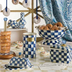 Royal Check Enamel Recipe Box