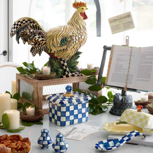 Royal Check Enamel Recipe Box