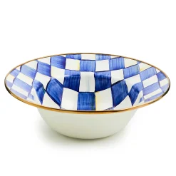 Royal Check Enamel Serving Bowl