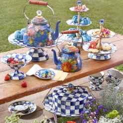 Royal Check Enamel Two Tier Sweet Stand