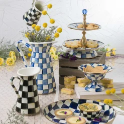Royal Check Enamel Two Tier Sweet Stand