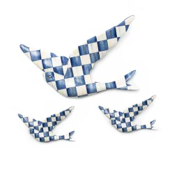 Royal Check Swallowtail Duo Wall Decor