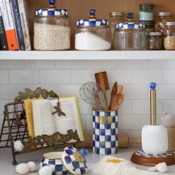 Royal Check Wood Paper Towel Holder
