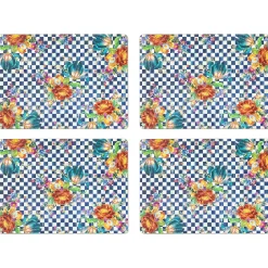Royal Flower Market Cork Back Placemats - Set Of 4