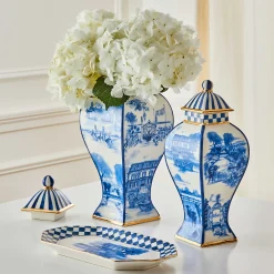 Royal Toile Ginger Jar - Small