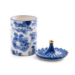 Royal Toile Lidded Cachepot