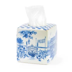 Royal Toile Tissue Holder