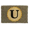 Single Letter Monogrammed Entrance Mat - U