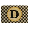 Single Letter Monogrammed Entrance Mat - D