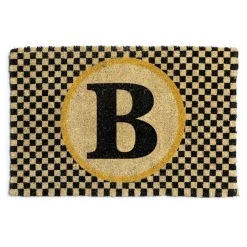 Single Letter Monogrammed Entrance Mat - B