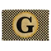 Single Letter Monogrammed Entrance Mat - G
