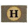 Single Letter Monogrammed Entrance Mat - H