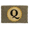 Single Letter Monogrammed Entrance Mat - Q
