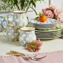 Sterling Check Enamel Mug