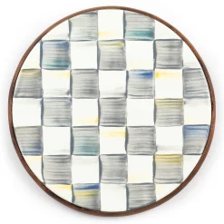 Sterling Check Enamel Trivet - Large