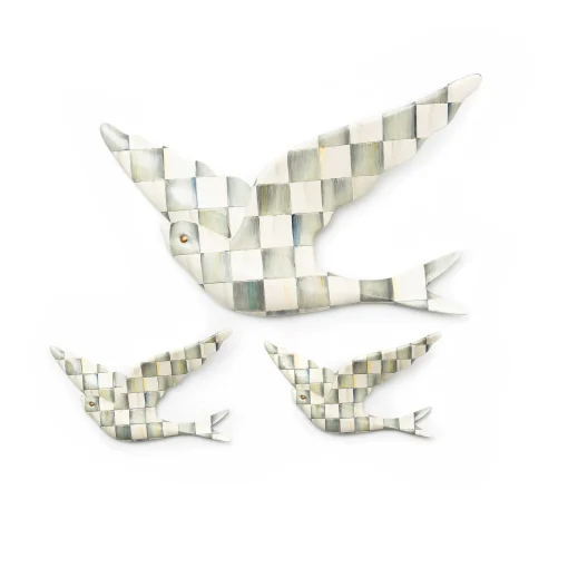 Sterling Check Swallowtail Wall Decor