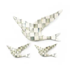 Sterling Check Swallowtail Duo Wall Decor