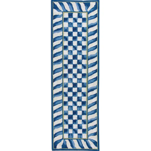 Truly Royal Check Rug - 2'6" X 8' Runner