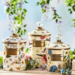 Wildflowers Enamel Small Canister - Yellow
